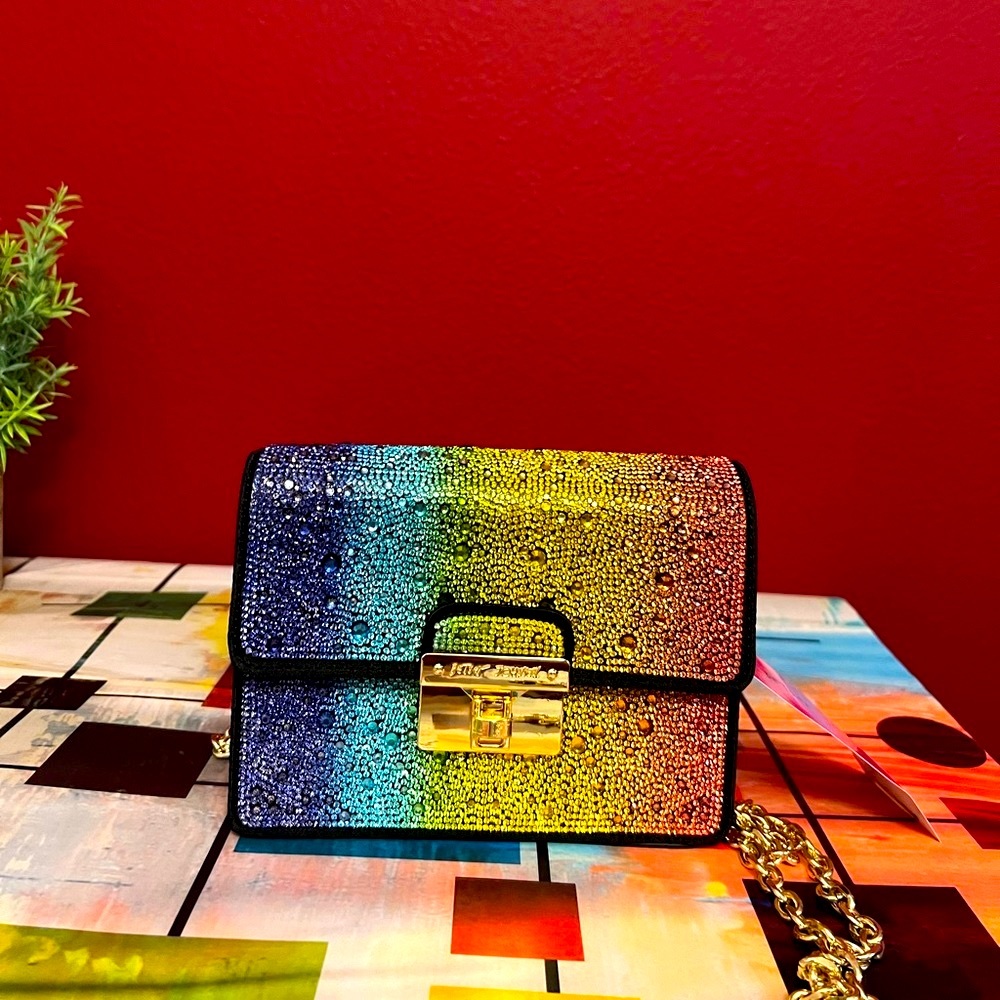 🌈 BETSEY JOHNSON-IN A DREAMWORLD CROSSBODY RAINBOW SPARKLER- NWT!!🌈 Last One!!! - Picture 11 of 11